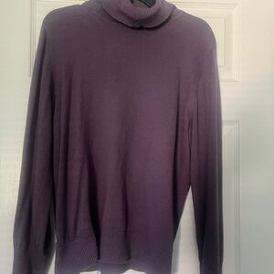 LL Bean Purple Turtleneck Sweater 0X